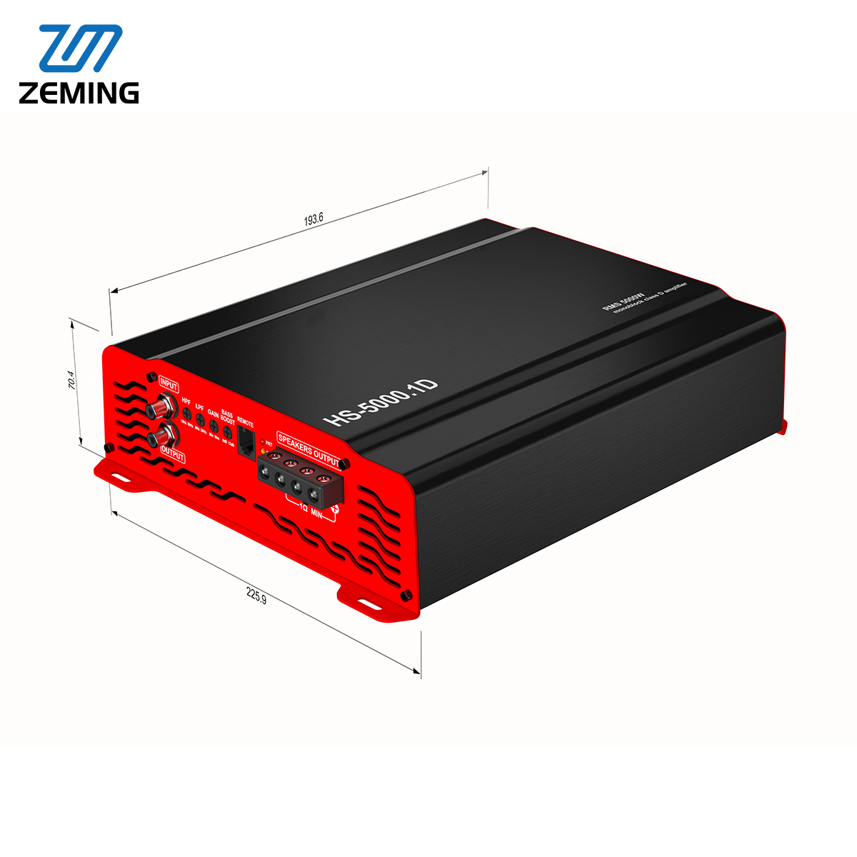 Monoblock Car Amplifier 5000W - Wzmacniacz samochodowy monoblokowy klasy D o