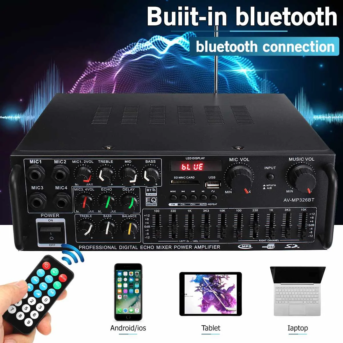 Car Audio Amplifier 4 Channel 2000W - Do samochodu i domu 2000W 5.0