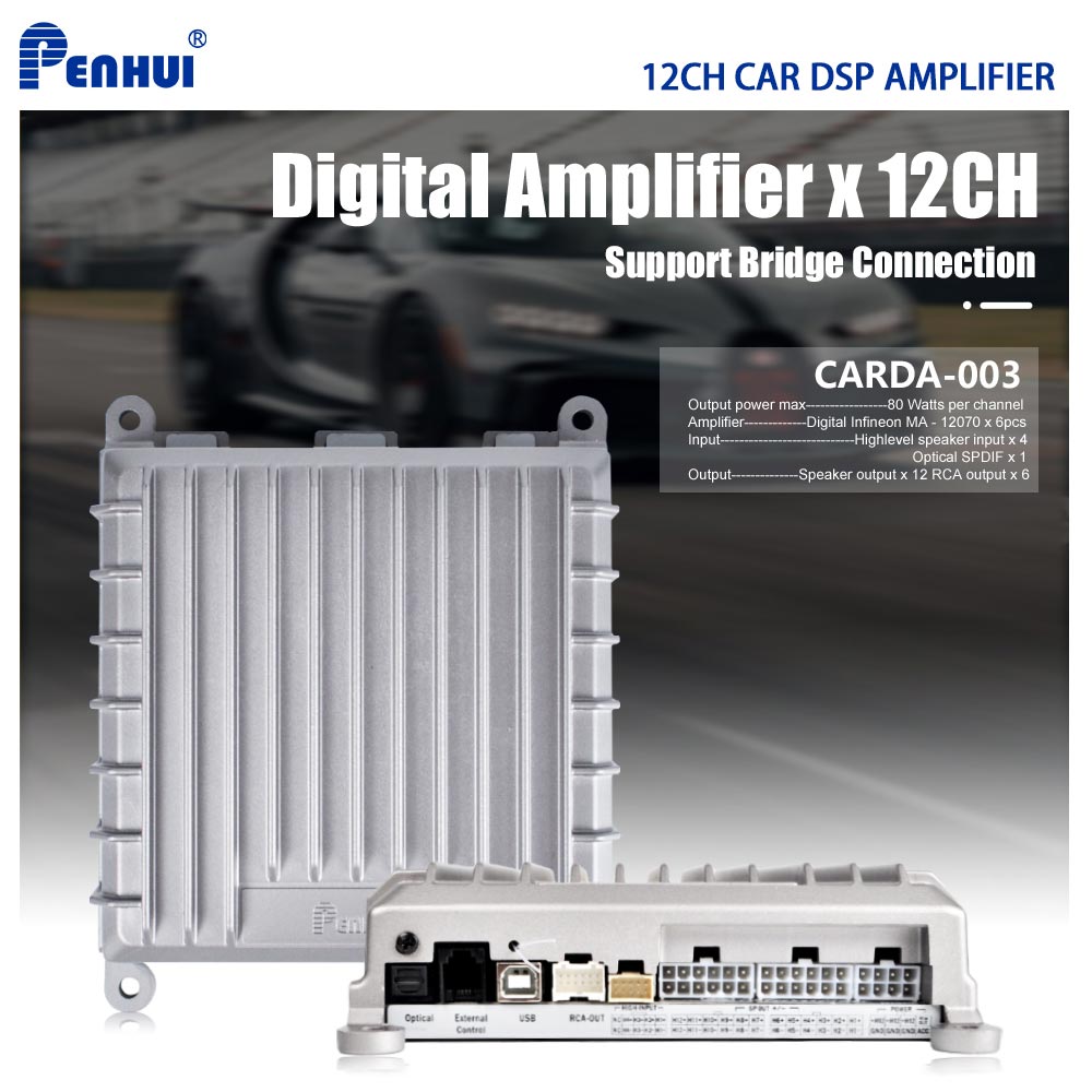 Car Dsp Amplifier 8 Channel - 8-kanałowy wzmacniacz samochodowy DSP 80W X4CH