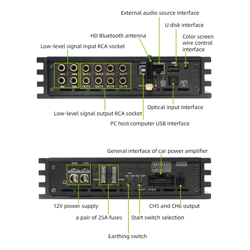Sennuopu X680 8-kanałowy DSP D – Car Dsp Amplifier 8 Channel recenzja i cena