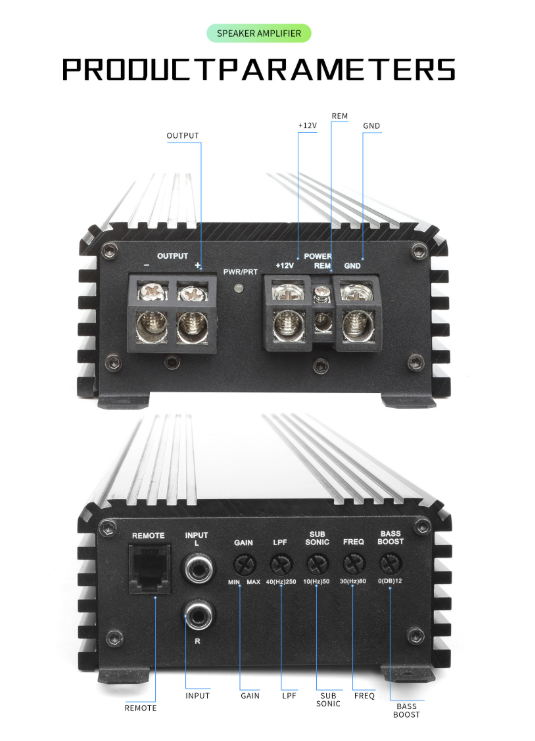 Wzmacniacz samochodowy mono o  – Car Amplifier Class D 1 Ohm Stable recenzja i cena