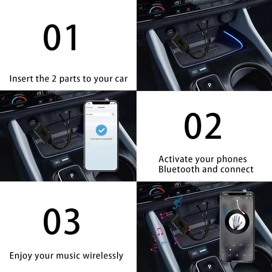 Adapter audio Bluetooth Aux 3, – Car Audio Line Output Converter recenzja i cena