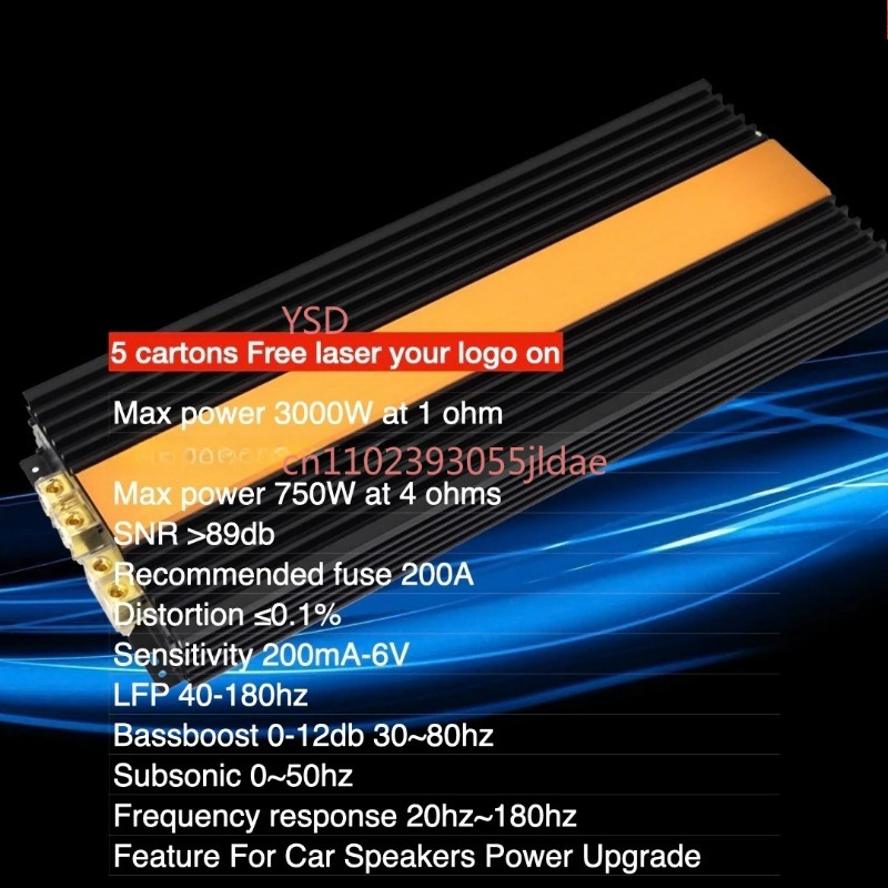 Wzmacniacz samochodowy monoblo – Car Subwoofer Amplifier 3000W Rms recenzja i cena