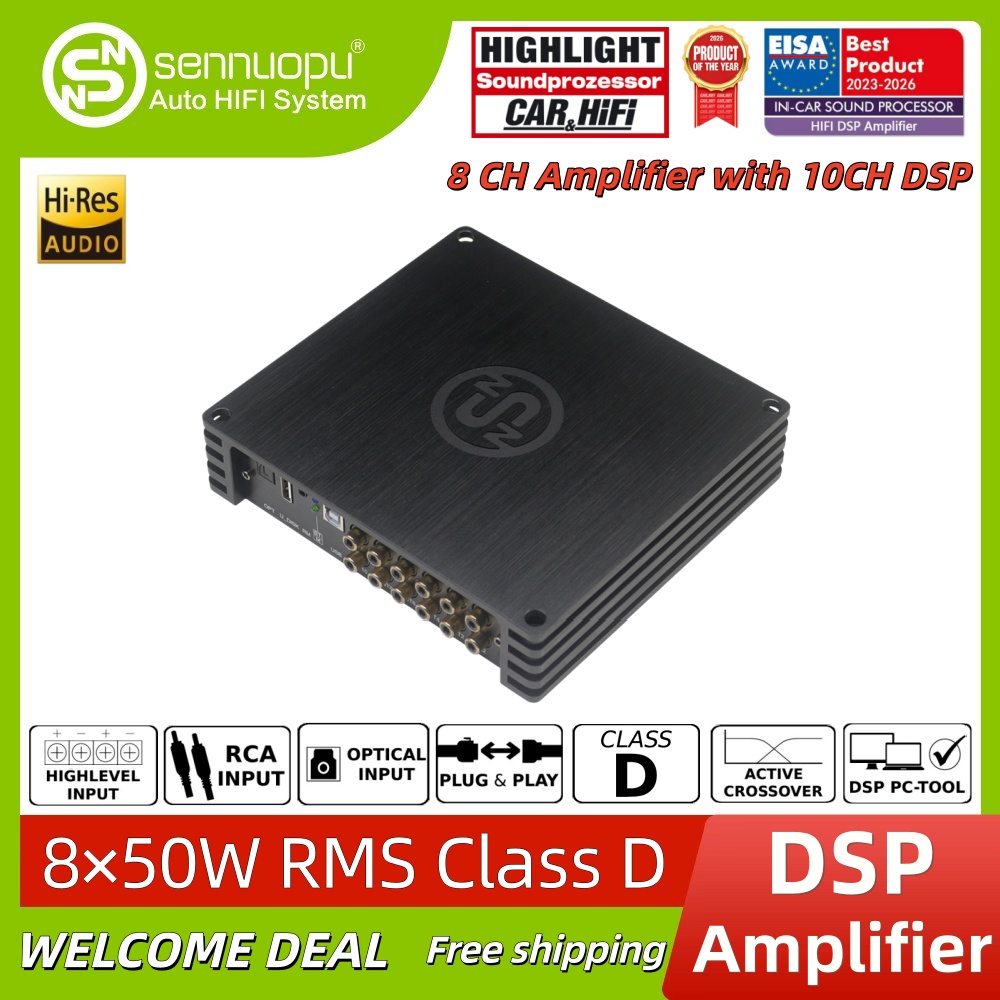 Sennuopu HIFI-K10 8-kanałowy w – Car Dsp Amplifier 8 Channel recenzja i cena